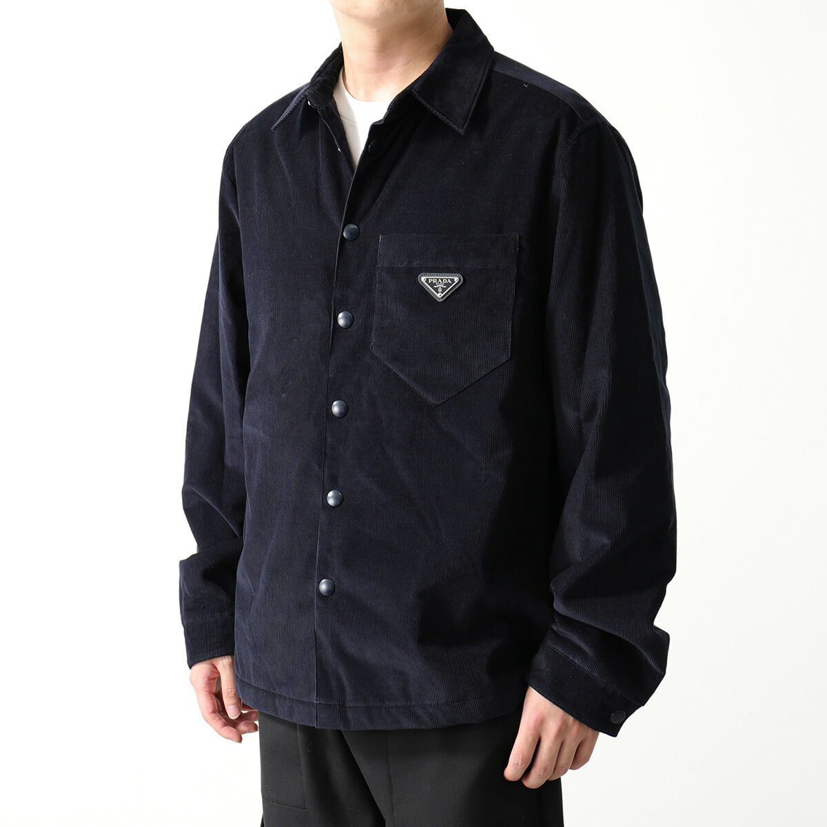 【楽天市場】PRADA プラダ シャツ ジャケット SC554M 1JHC メンズ コーデュロイ コットン 三角ロゴプレート ブルゾン 長袖