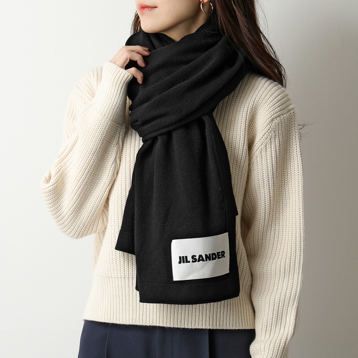 JIL SANDER マフラー カシミアウール-