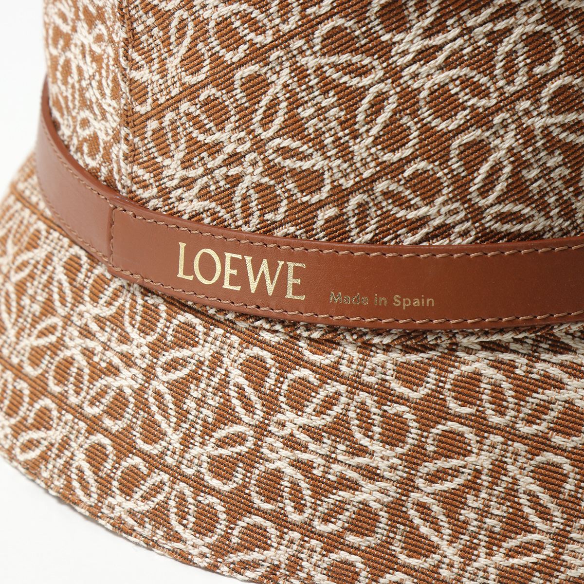 配送日指定可 LOEWE アナグラムバケットハット ジャガード\u0026カーフ