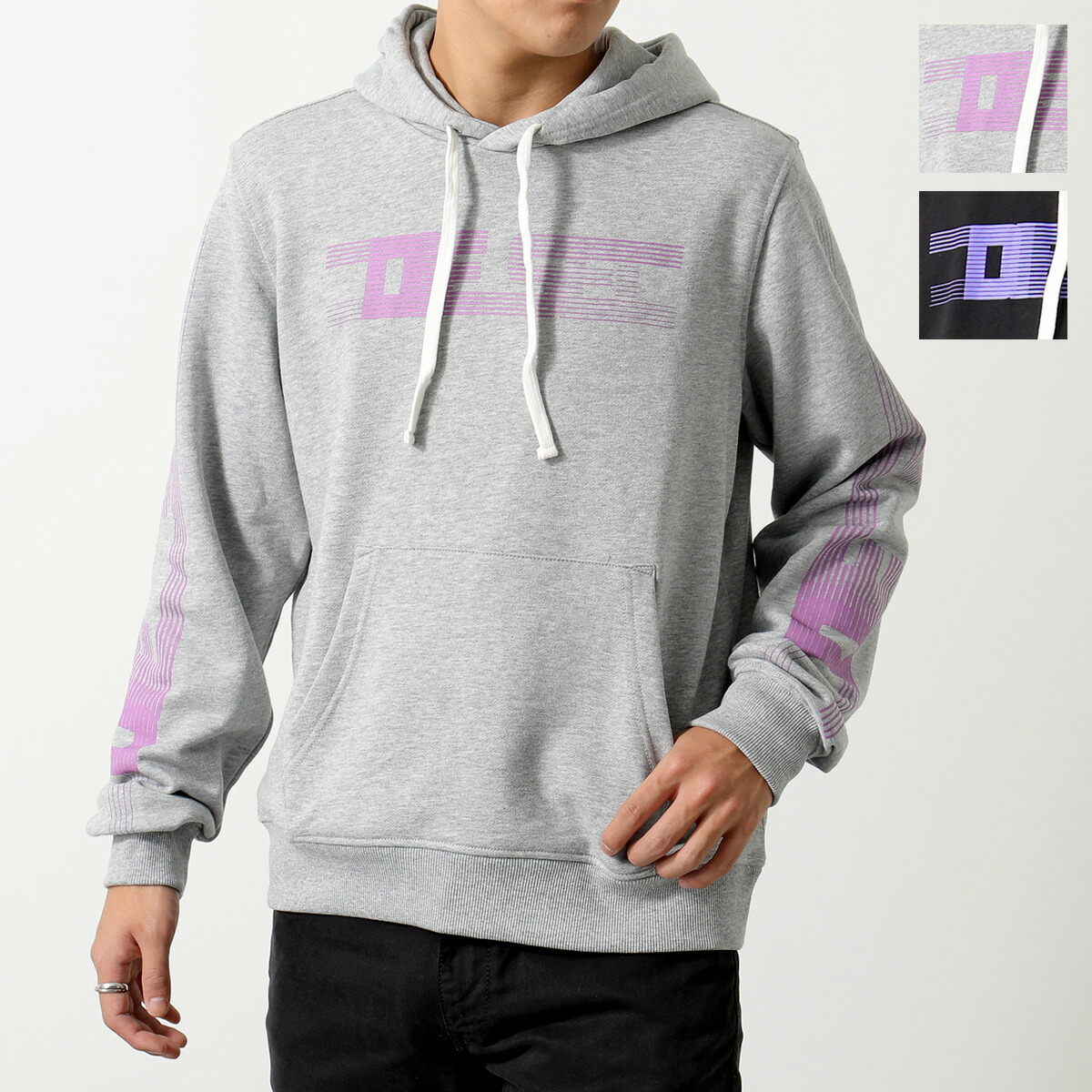 パーカー Diesel ディーゼル パーカー S Ginn Hood A 0grac メンズ プルオーバー スウェット 長袖 ロゴ カラー2色 インポートセレクト Musee