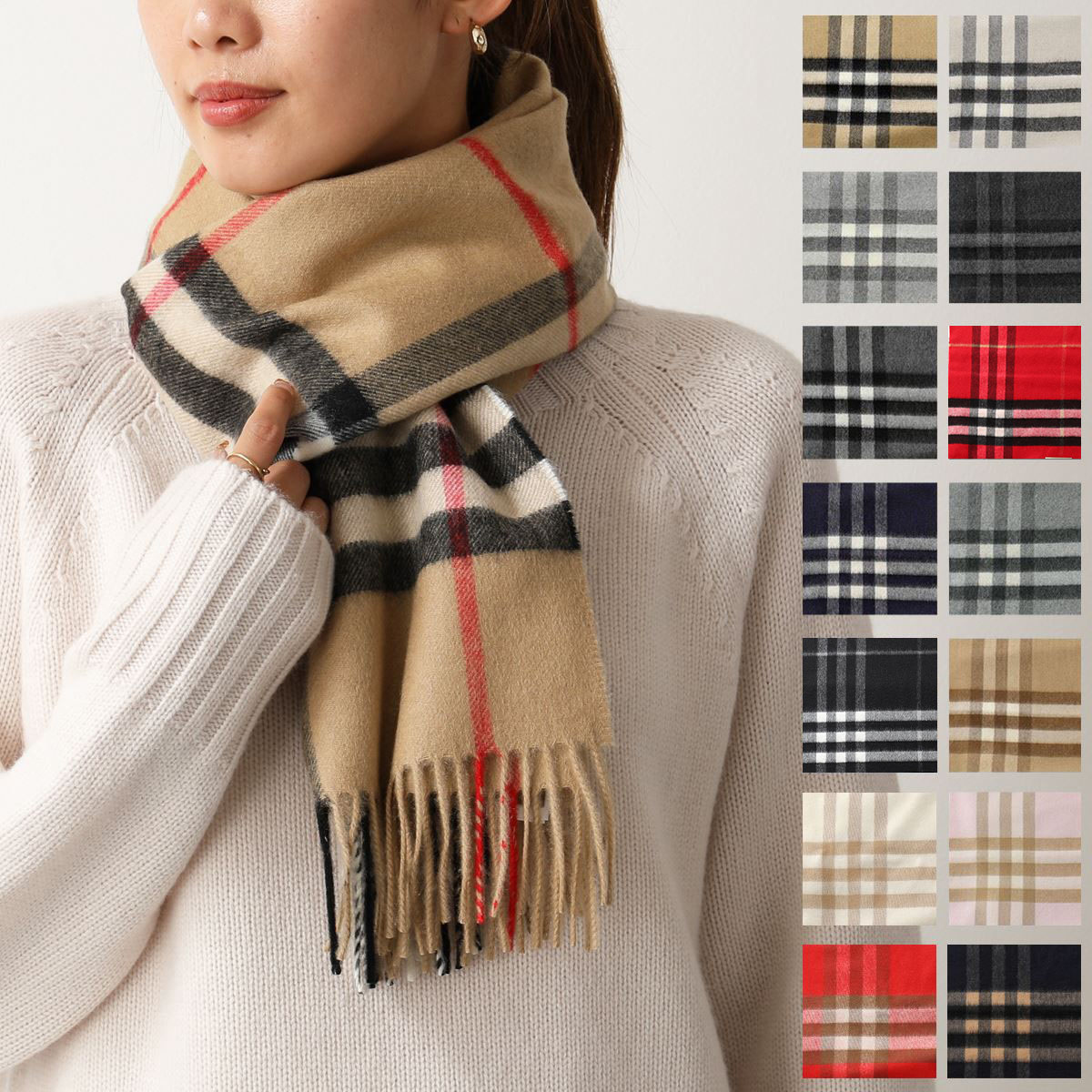 楽天市場】BURBERRY バーバリー マフラー GIANT CHECK CASHMERE SCARF