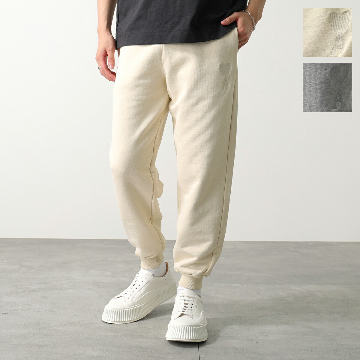 ami paris アミパリス スウェットパンツ TONAL BIG ADC TRACK PANTS UTR202.747 メンズ ジョガー パンツ ハートロゴ 刺繍 カラー2色 インポートセレクト musee