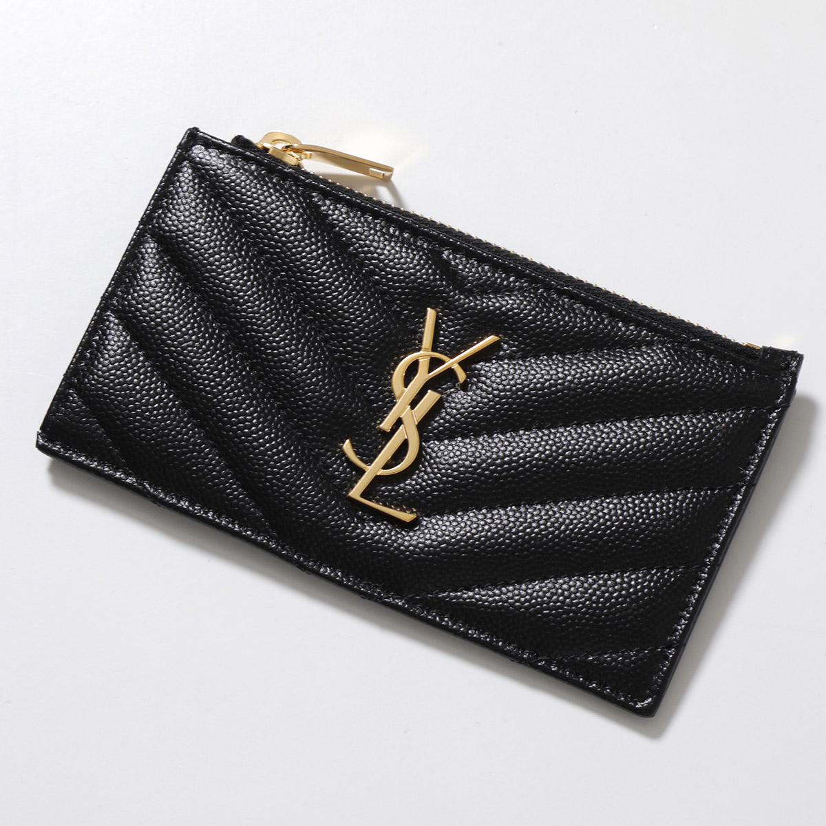 芸能人愛用 美品 SAINT LAURENT サンローラン ロゴ カードケース 名刺