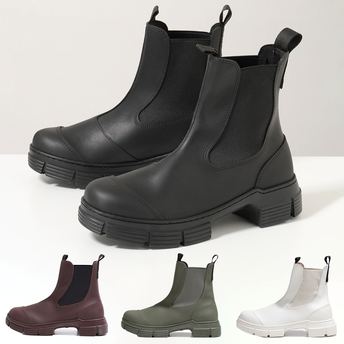 楽天市場】GANNI ガニー ショートブーツ Recycled Rubber City Boot