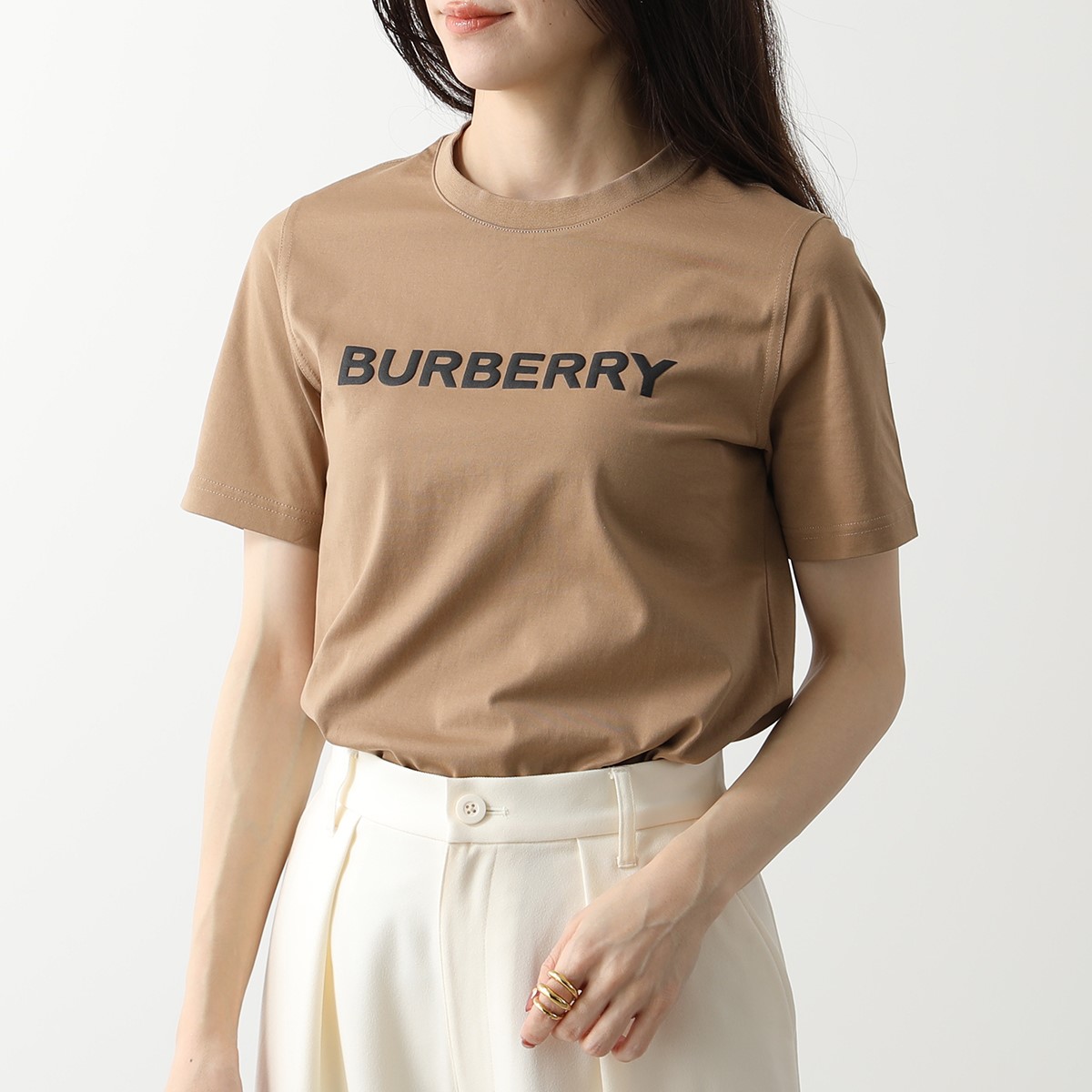 新品 BURBERRY 8063477 A1189 コットンTシャツ M 直売割引 www