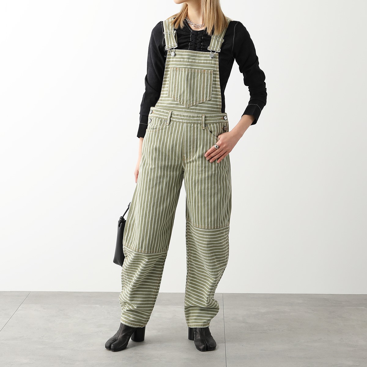 楽天市場】GANNI ガニー サロペット Stripe Denim Overalls J1106 6596