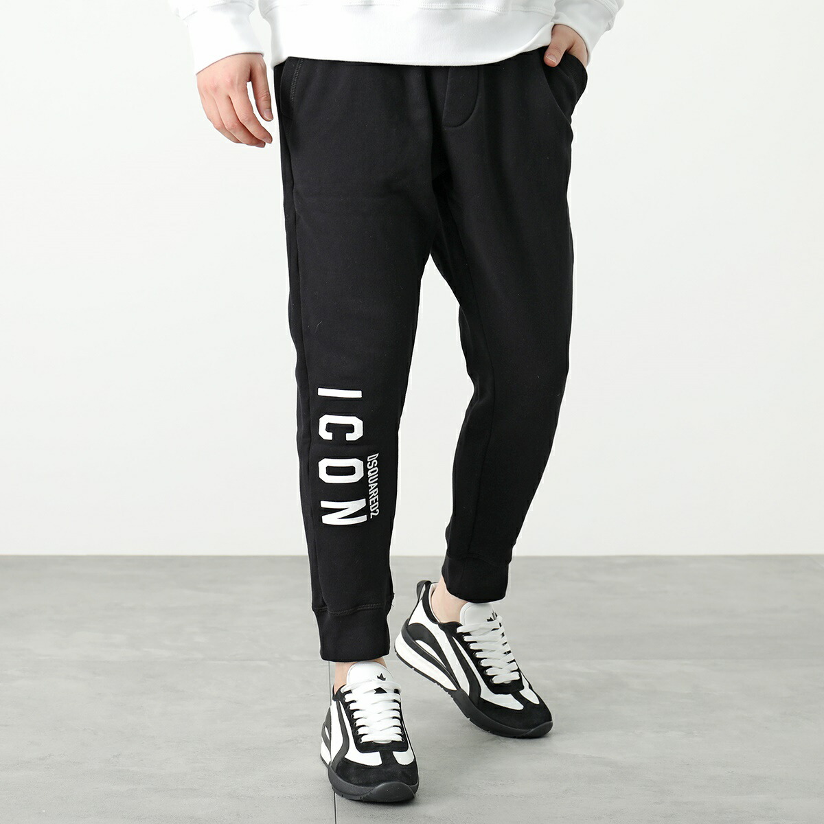 新品即決 DSQUARED2 Joggers Black Icon Icon DSQUARED2 ロゴ ディー