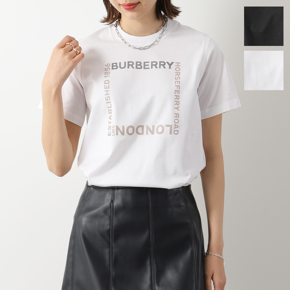 新品 BURBERRY 8055251 A1189 コットン Tシャツ S-