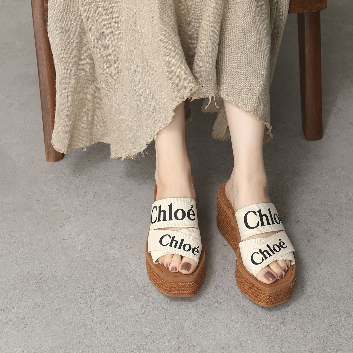 Chloe クロエ サンダル WOODY ウッディ CHC21U44908 CHC22U449Z3