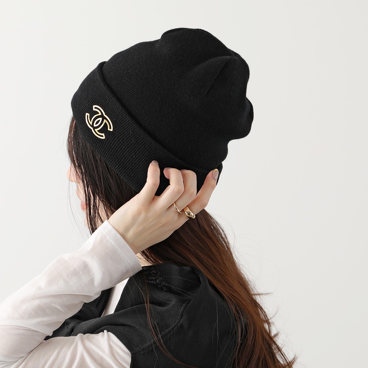 CHANEL シャネル ニット帽 AA7629 B05932 レディース カシミヤ ニット 