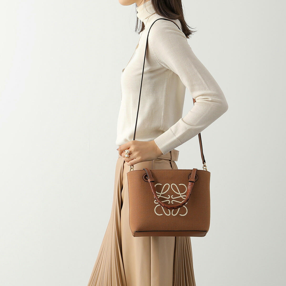 LOEWE ロエベ ショルダーバッグ ANAGRAM TOTE MINI BAG アナグラム 