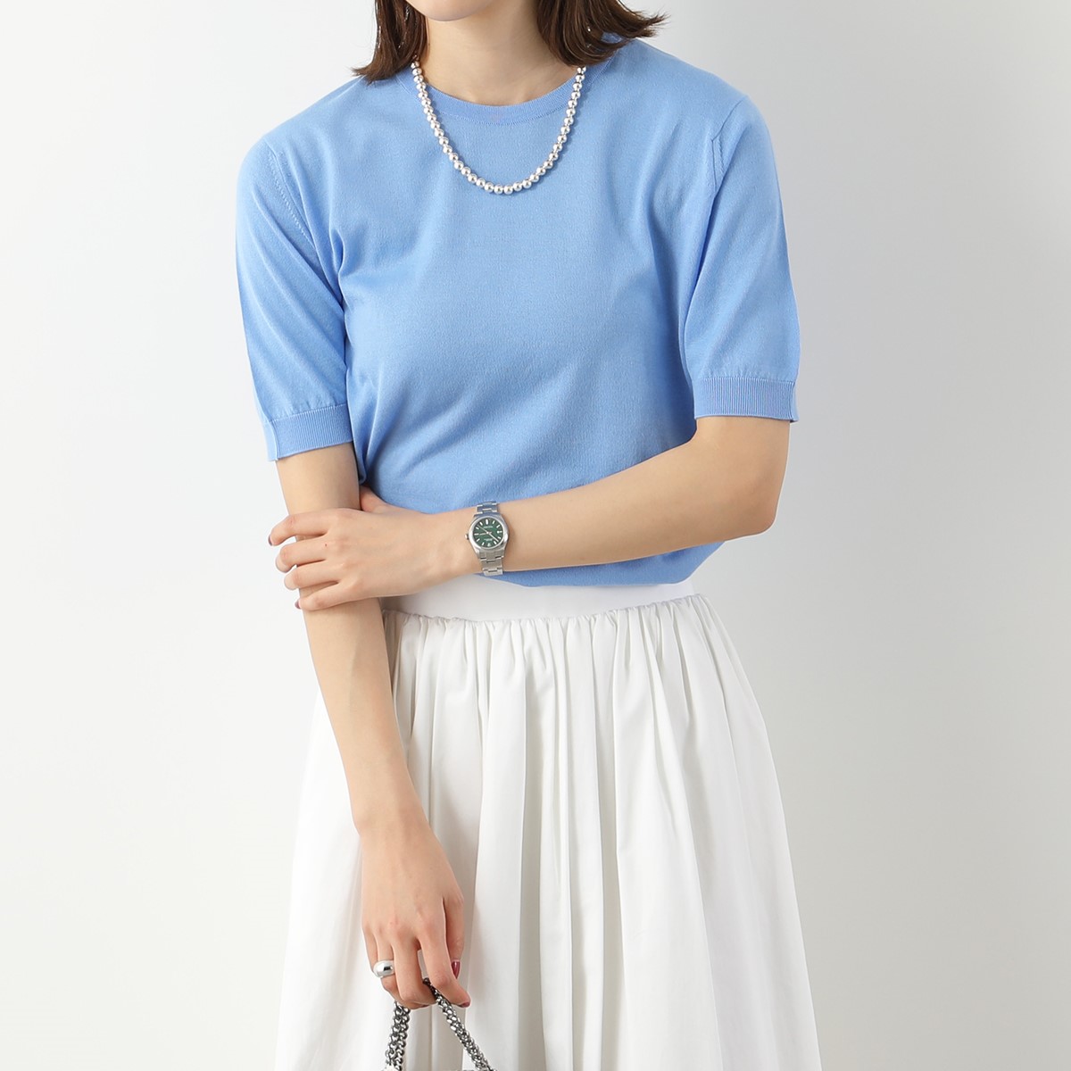 激安価格 美品 PHOEBE ENGLISH×JOHN SMEDLEY デザイン半袖ニット www