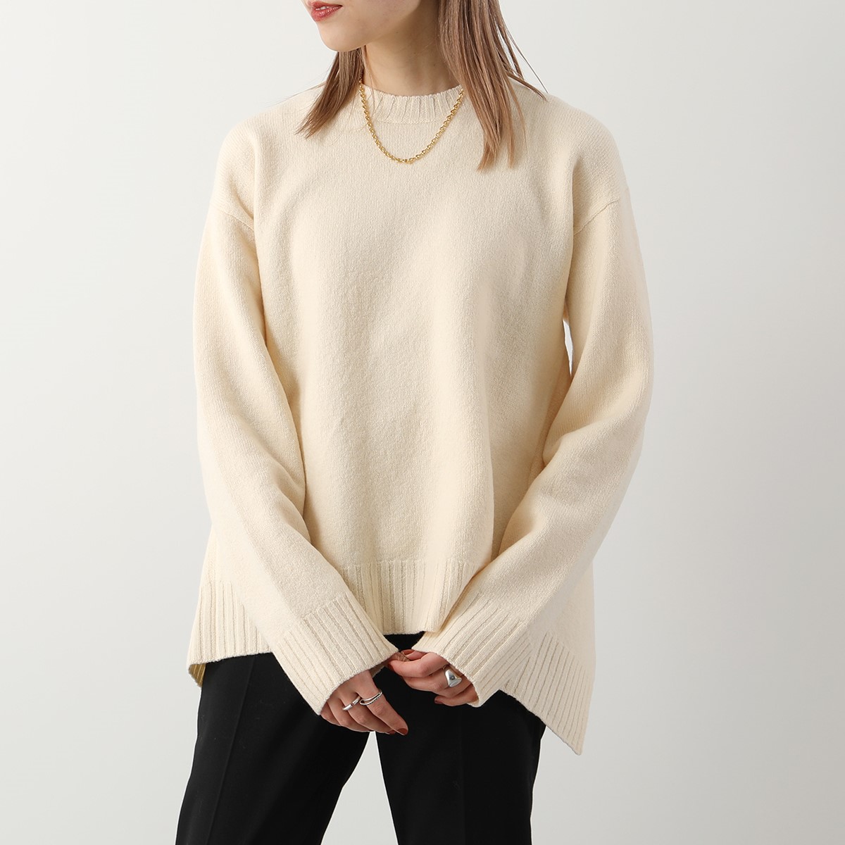 JIL SANDER ジルサンダー セーター カラー2色 J01GP0101 リブ ウール J14601 レディース プルオーバー ニット クルーネック トップス | lureconsultoria.com.br