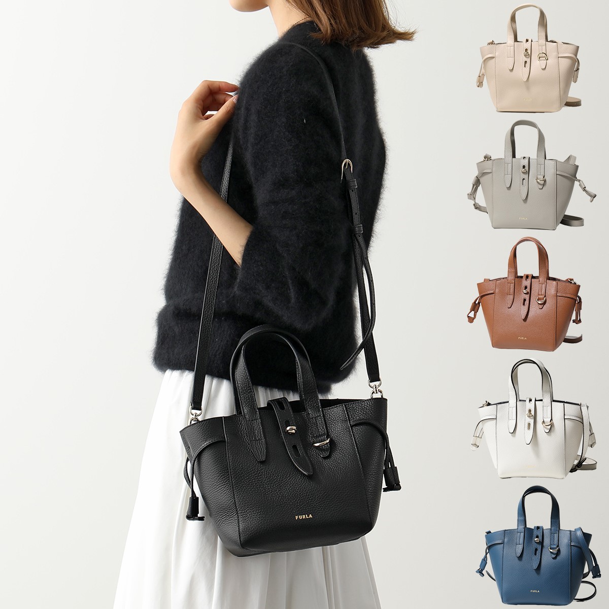 楽天市場】Furla フルラ ハンドバッグ NET MINI TOTE ネット BASRFUA