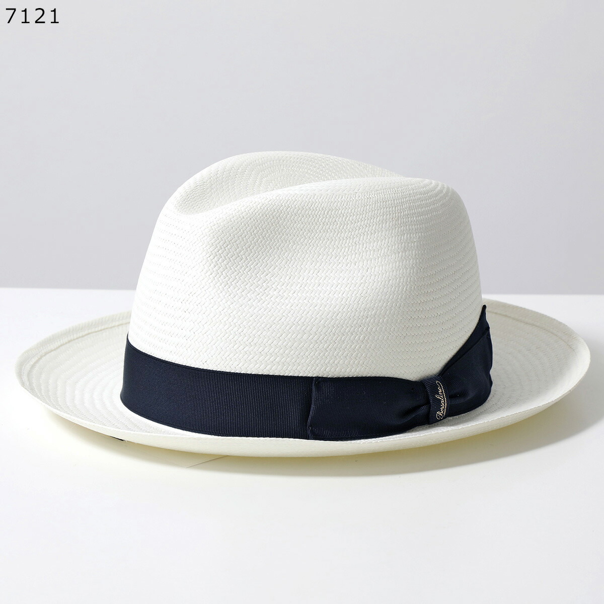 即日発送 ボルサリーノ Borsalino ファイン ミドル パナマハット 61 白