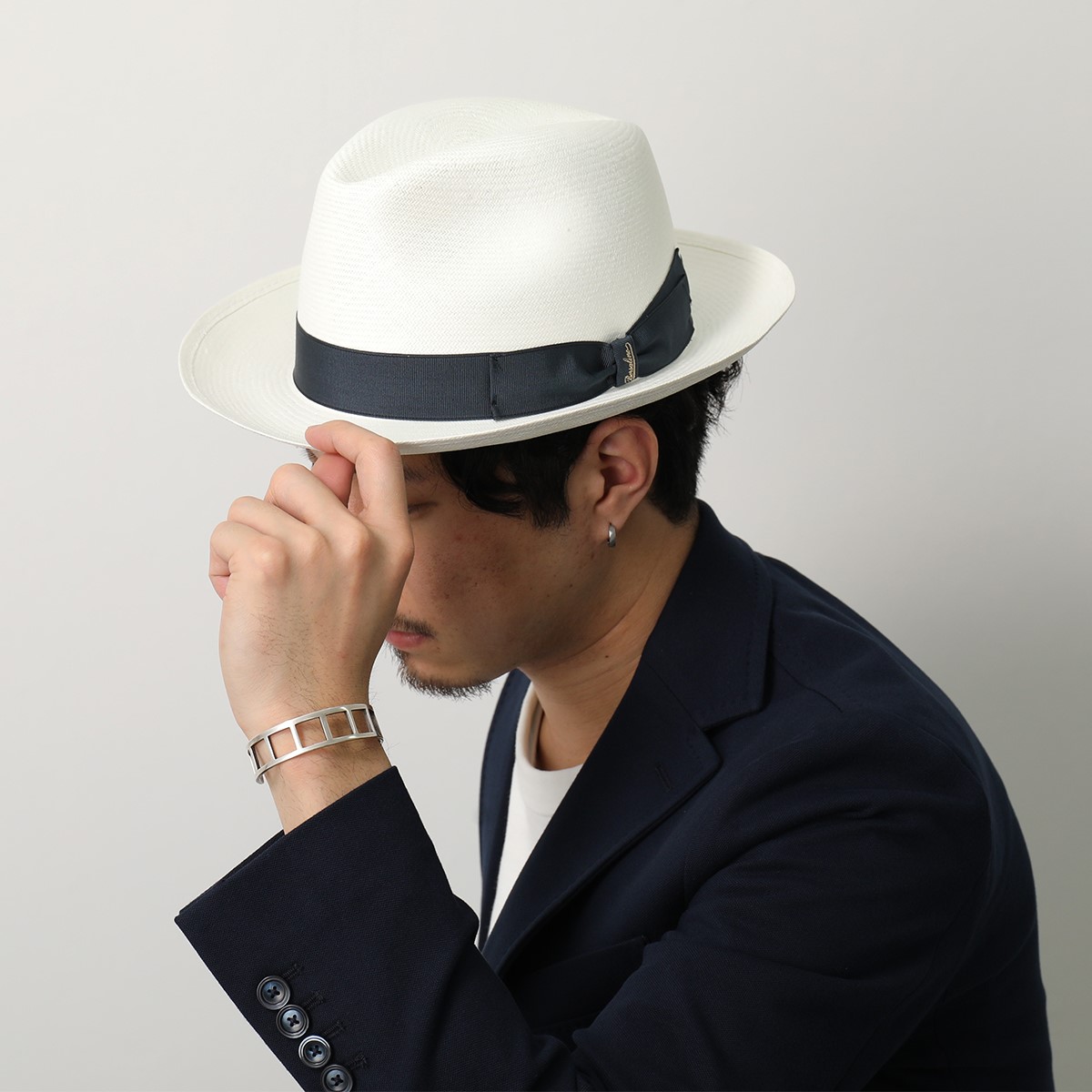 ブランドおしゃれ Borsalino 帽子 パナマハット Borsalino 難あり