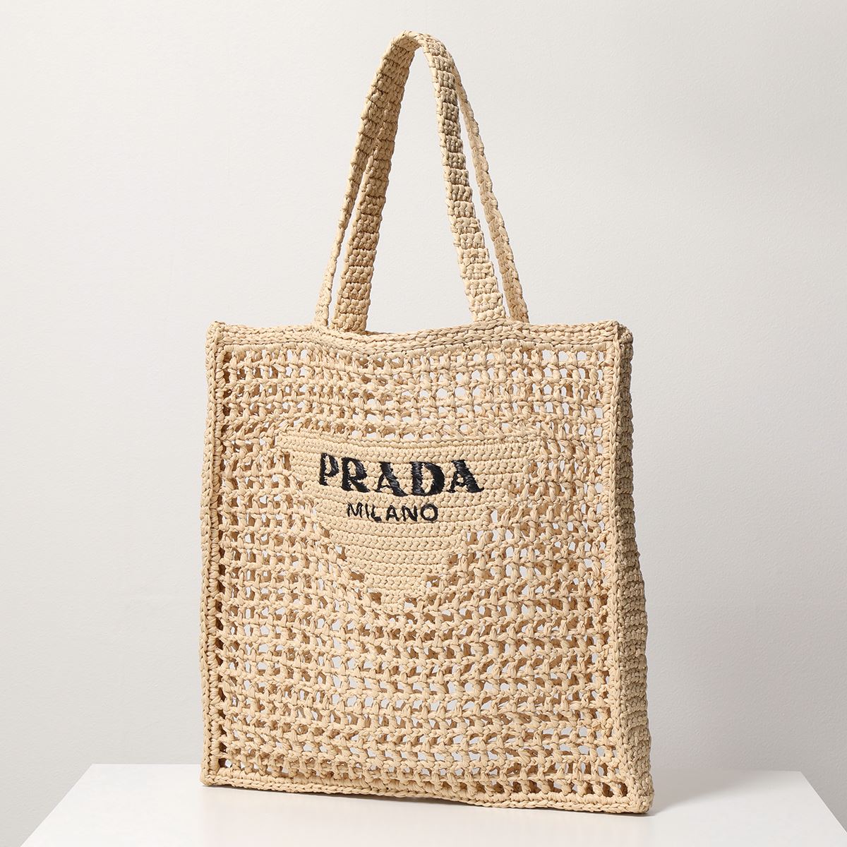 PRADA プラダ トートバッグ RAFIA ラフィア 1BG393 OOO 2A2T