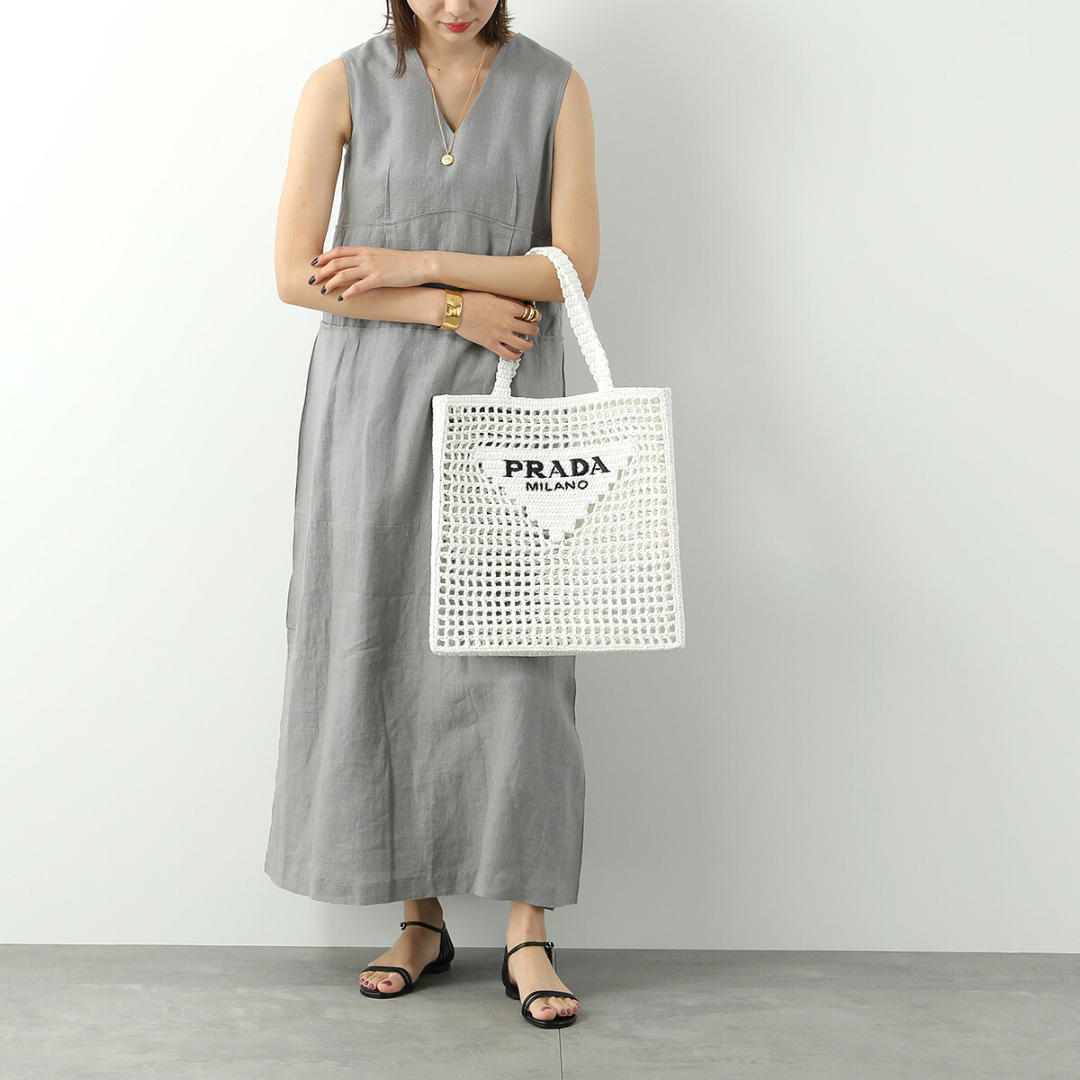 PRADA プラダ トートバッグ RAFIA ラフィア 1BG393 OOO 2A2T