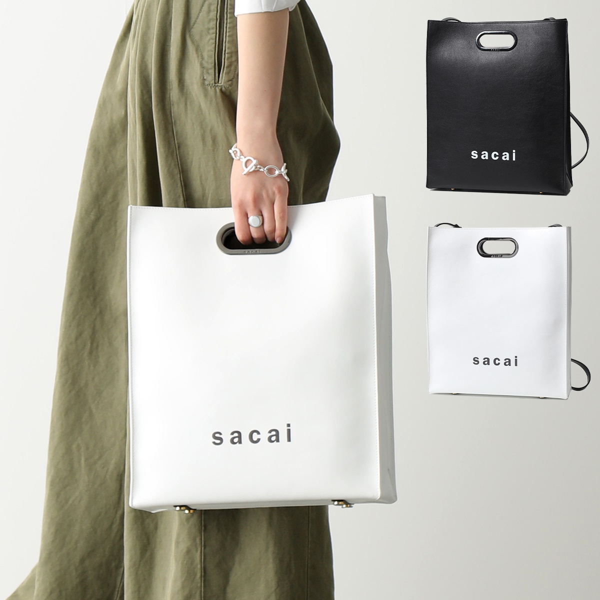 楽天市場】sacai サカイ トートバッグ New Shopper Bag Medium S065-01
