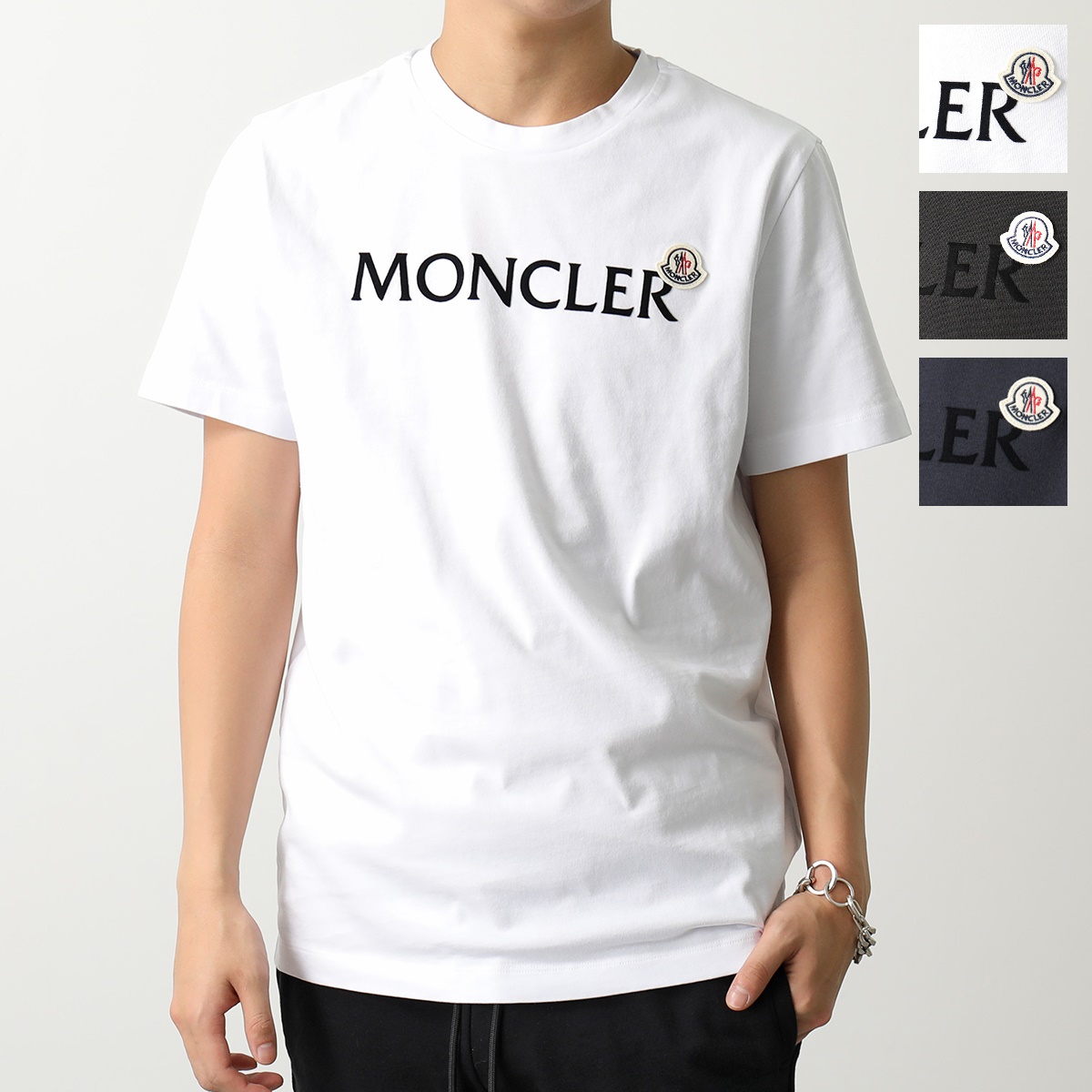 人気 MONCLER モンクレール Tシャツ サイズ:L ワンポイント アイコン