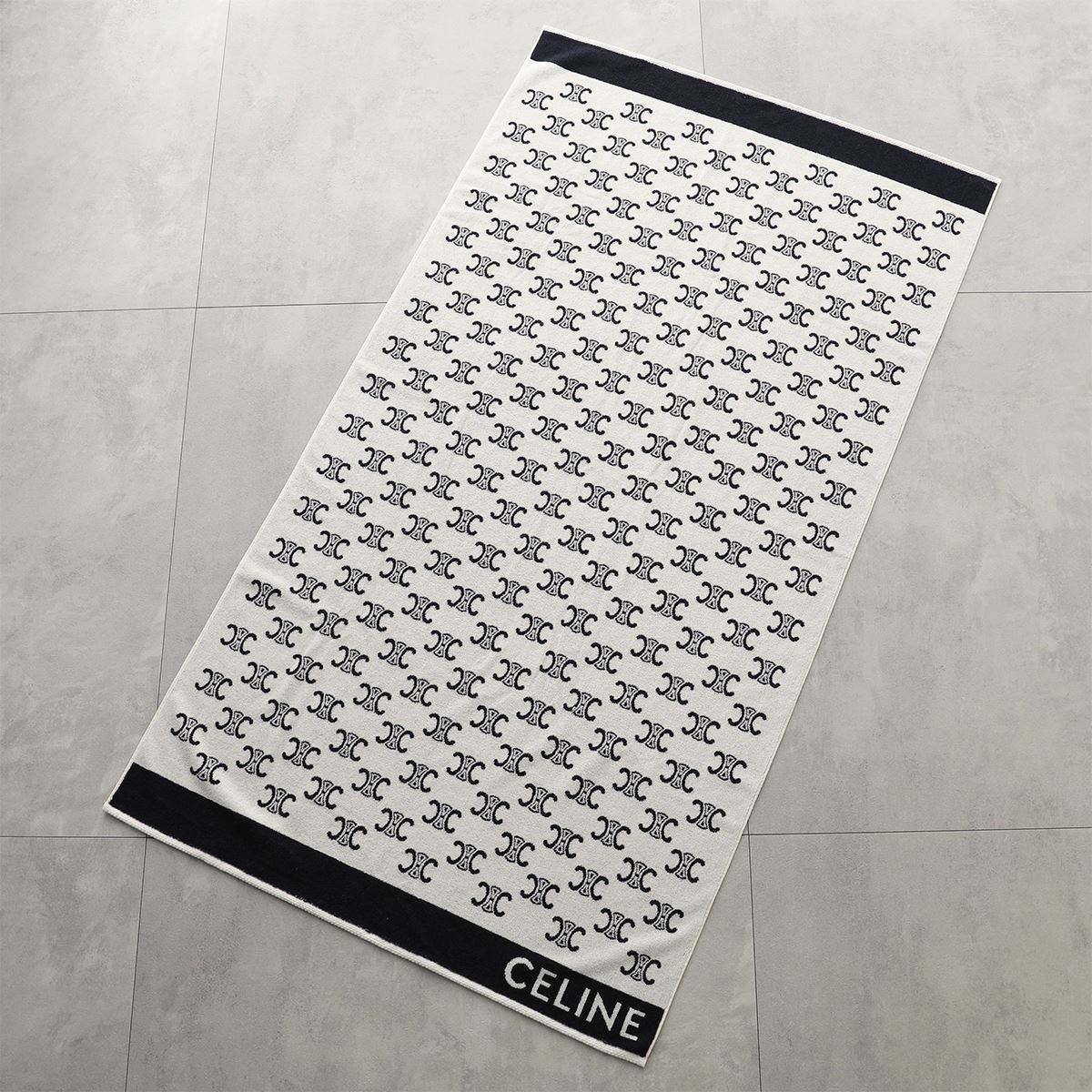 CELINE セリーヌ ビーチタオル Triomphe トリオンフ 2AR03423U