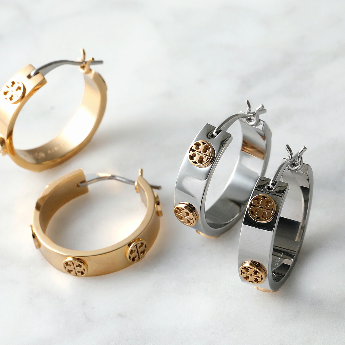 楽天市場】TORY BURCH トリーバーチ ピアス MILLER STUD HOOP