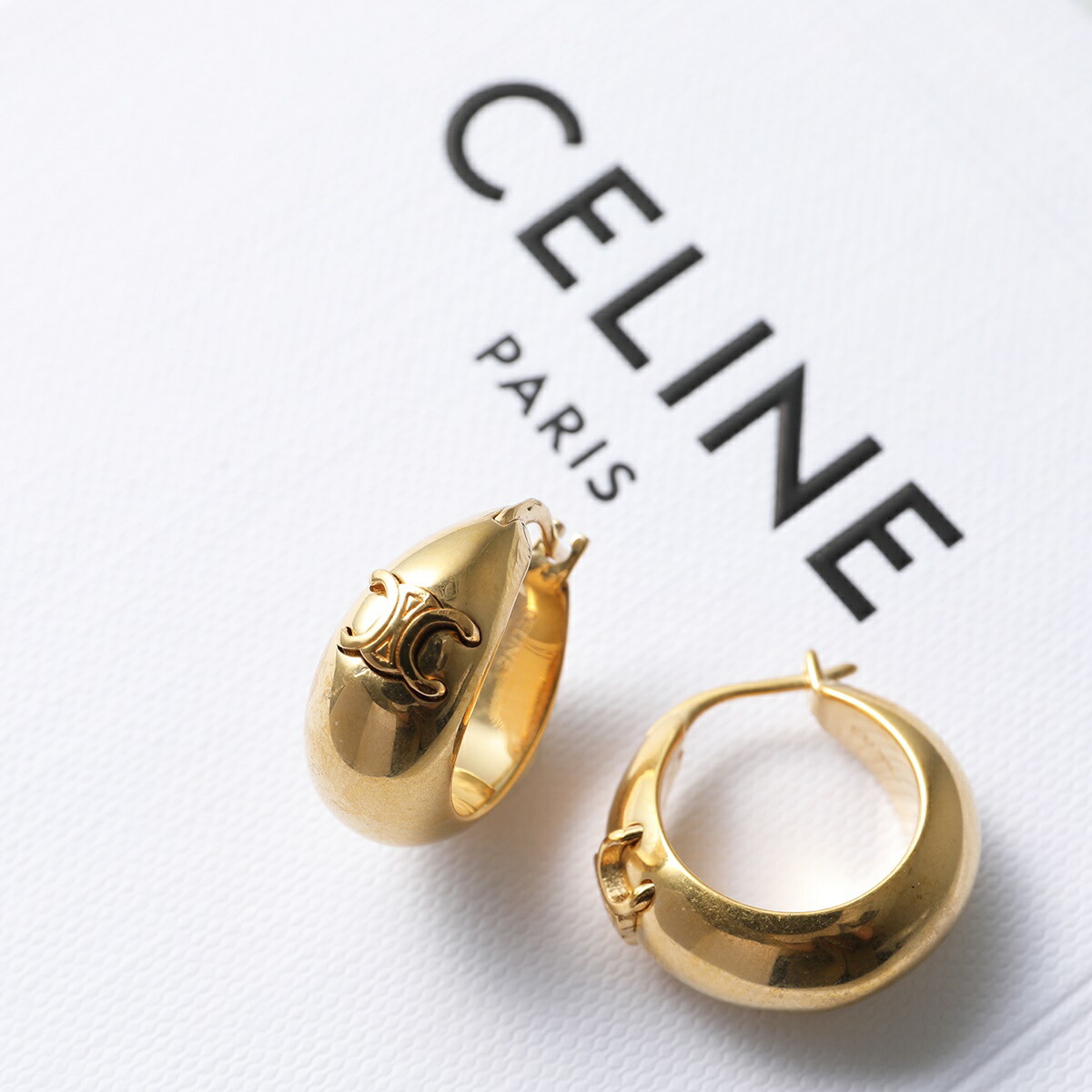 特価超特価】 celine - 超美品 セリーヌ フープピアス ブルー