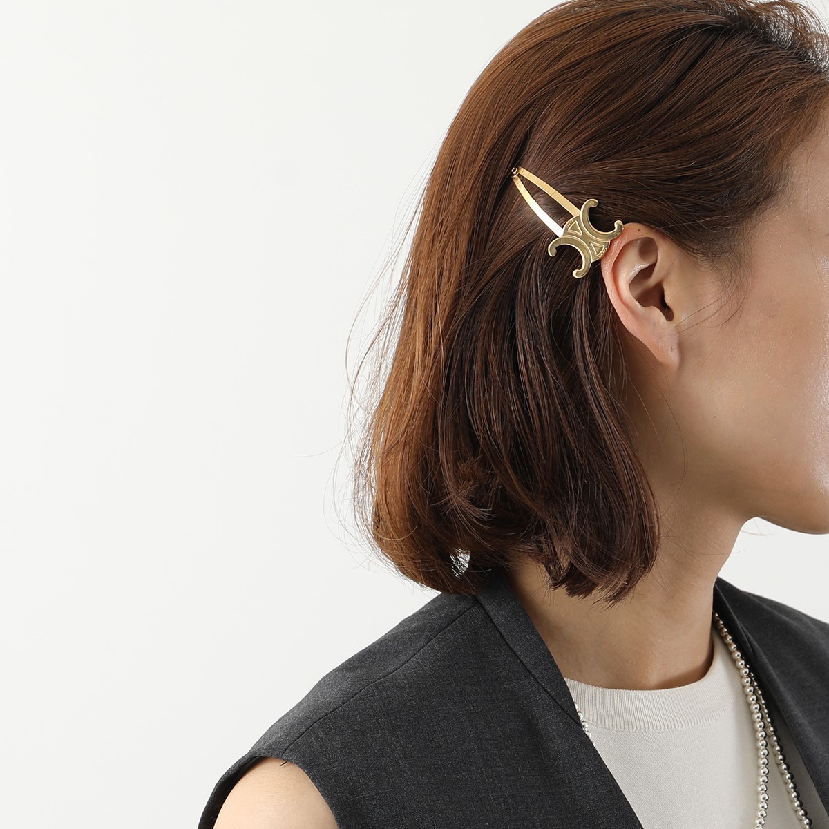 CELINE セリーヌ ヘアクリップ Snap Hair Clip 46Z656BSL.35OR