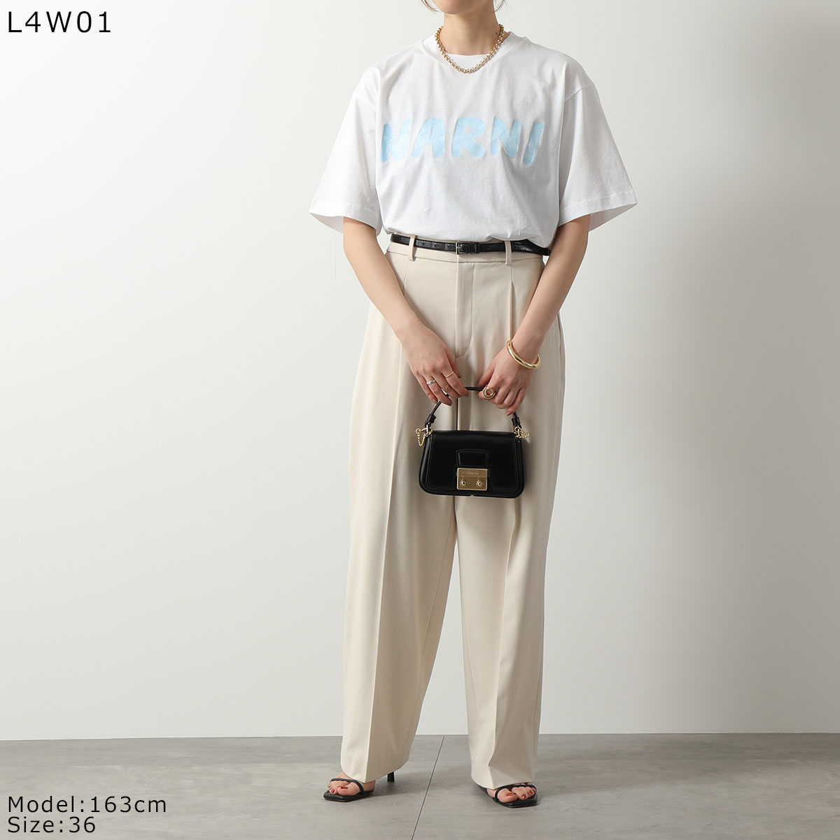 MARNI マルニ Tシャツ THJET49EPH USCS11 レディース マルニレタリング