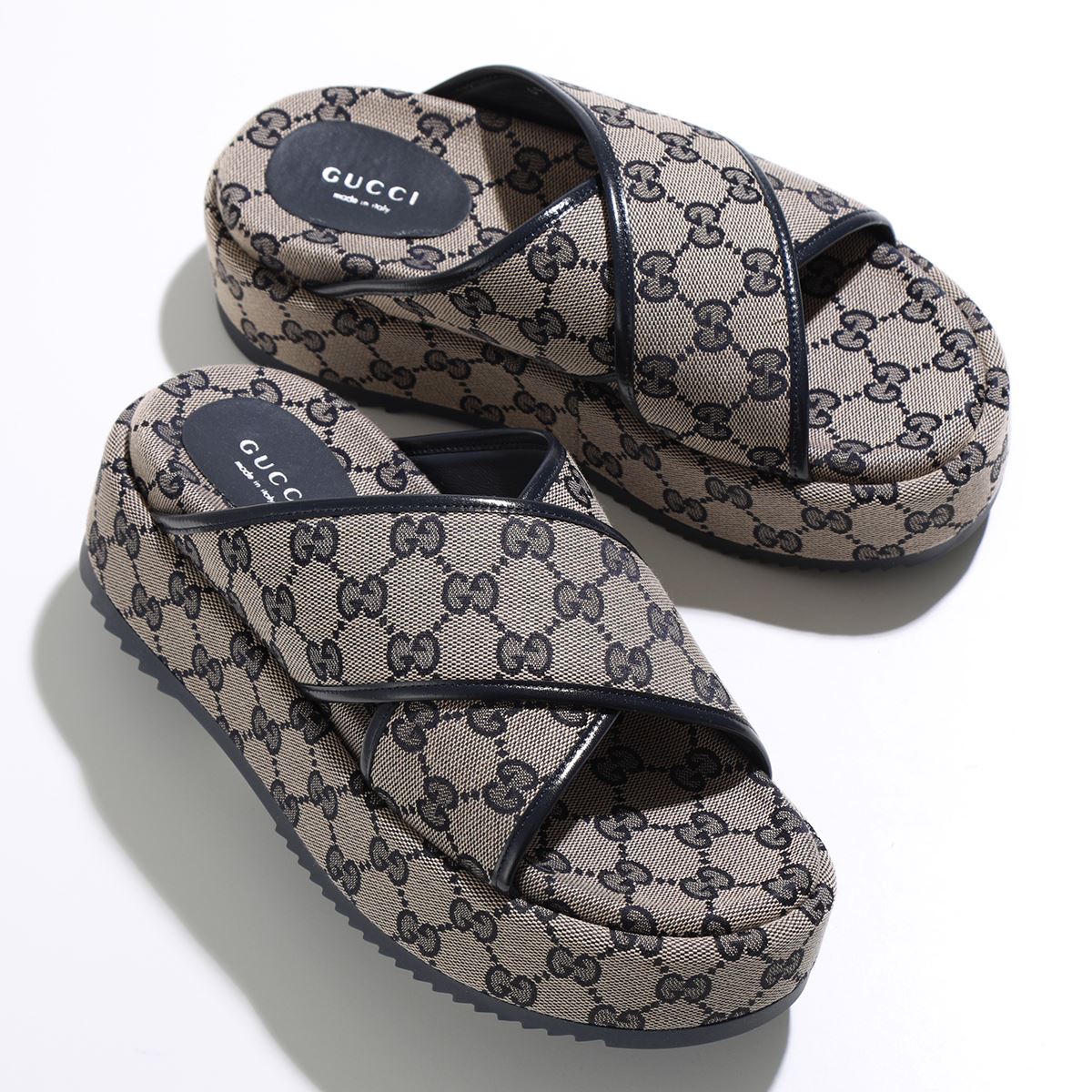 定番正規店 Gucci - GUCCI プラットフォームサンダル GGキャンバス