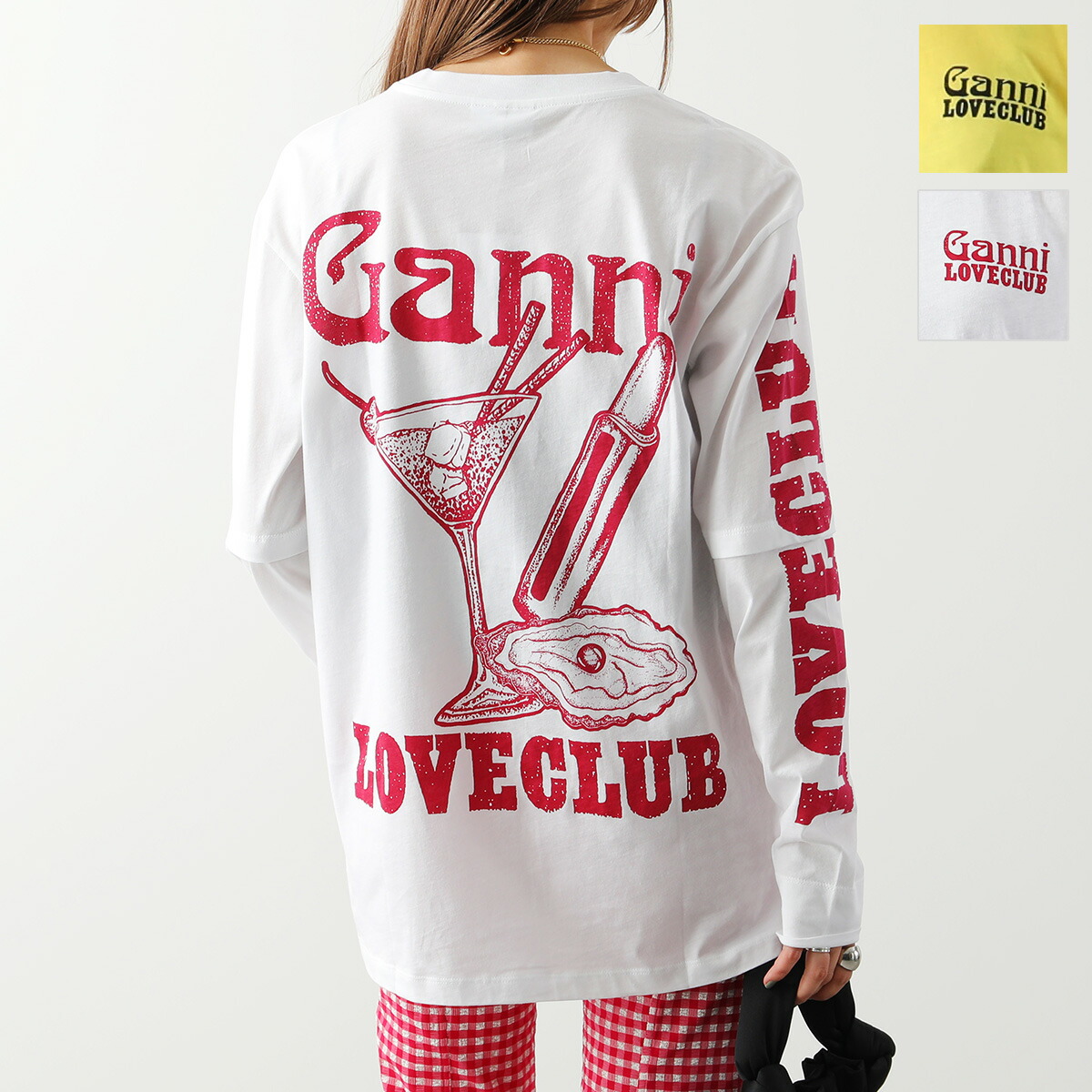 楽天市場】GANNI ガニー ロンT Light Jersey Layered Long Sleeve T