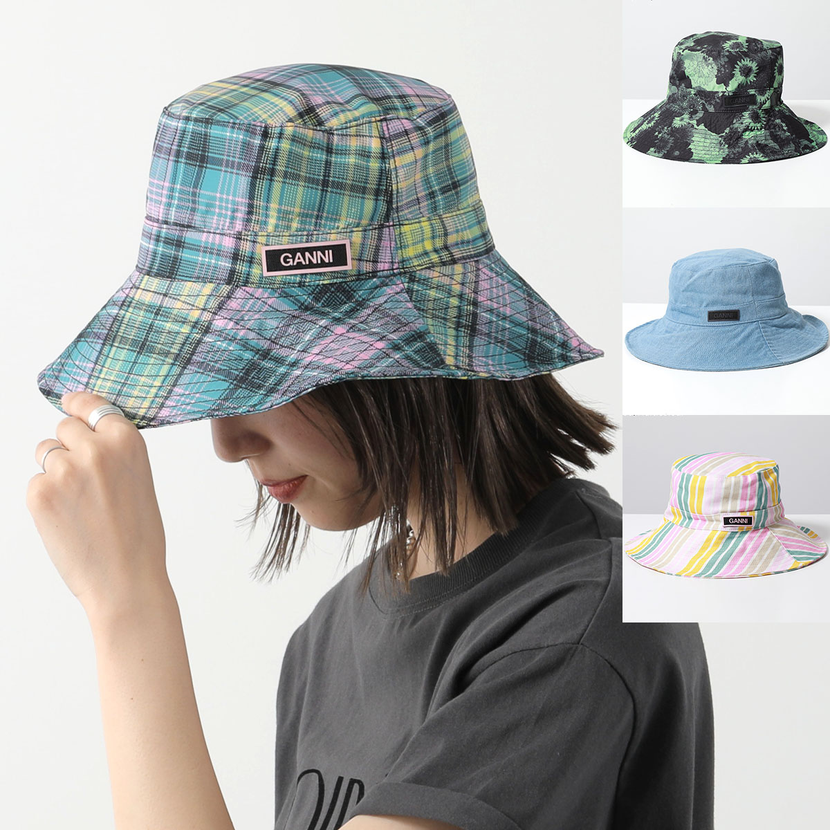 楽天市場】GANNI ガニー バケットハット Bucket Hat A5522 5829