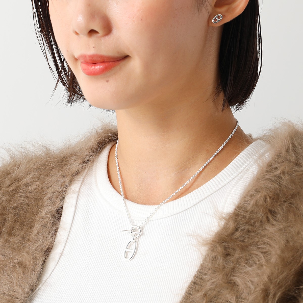 HERMES エルメス ピアス シェーヌダンクル ファランドール TPM Chaine 