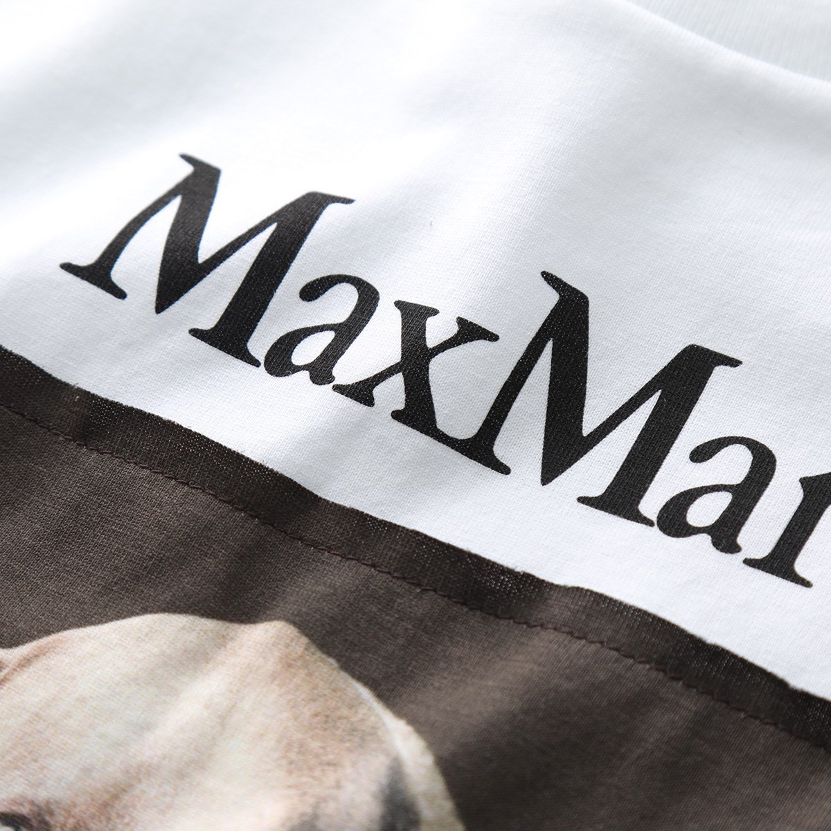 関税送料込26AW MAXMARA リボンロゴTシャツ org.jpg