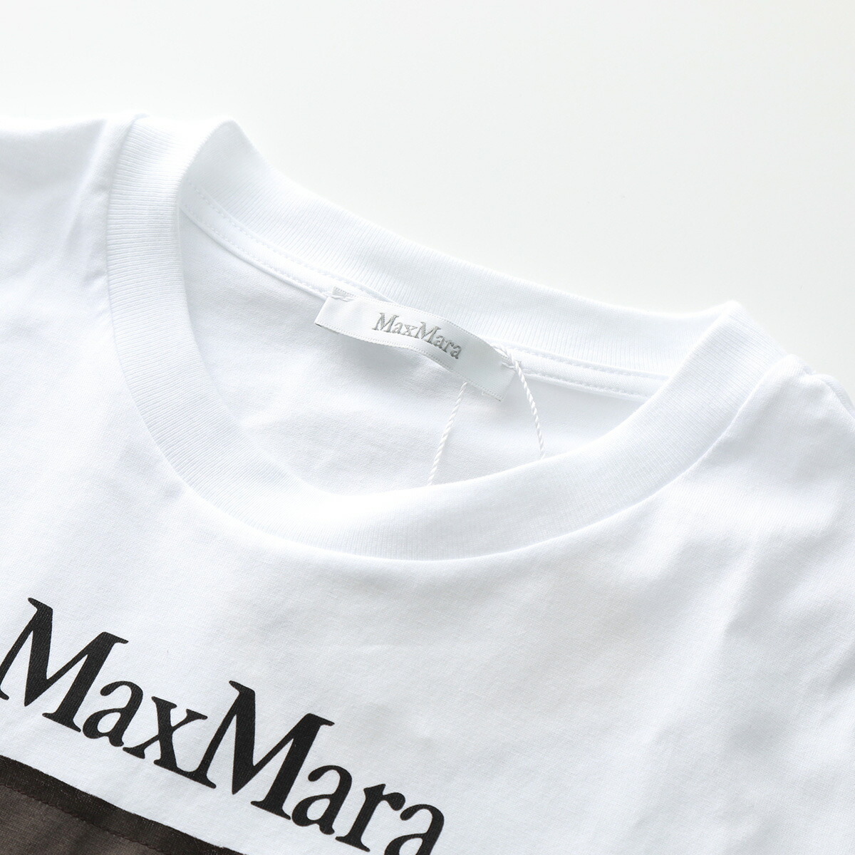G223 美品 M マックスマーラ クルーネック 白 Tシャツ レディース G223 美品 M マックスマーラ クルーネック 白 Tシャツ