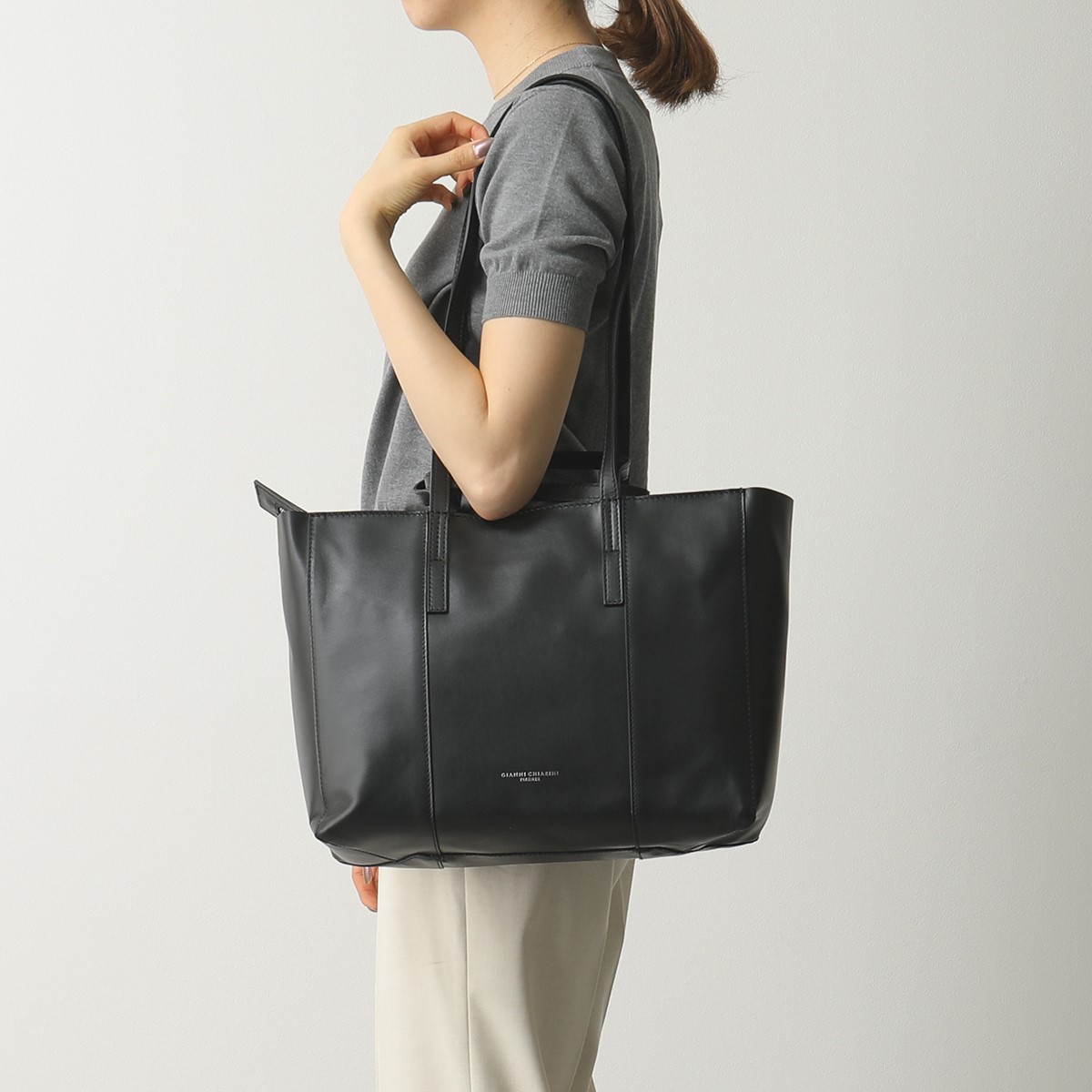 GIANNI CHIARINI 2WAY トートバッグ 黒 | escolalf.com.br