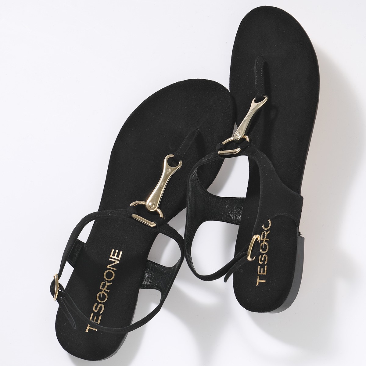 期間限定送料無料 楽天市場 Tesorone テッソローネ 684 トングサンダル フラットサンダル ローヒール サンダル スウェード ビット Suede Black 靴 レディース インポートセレクト Musee 最新人気 Www Vishakhasodha Com