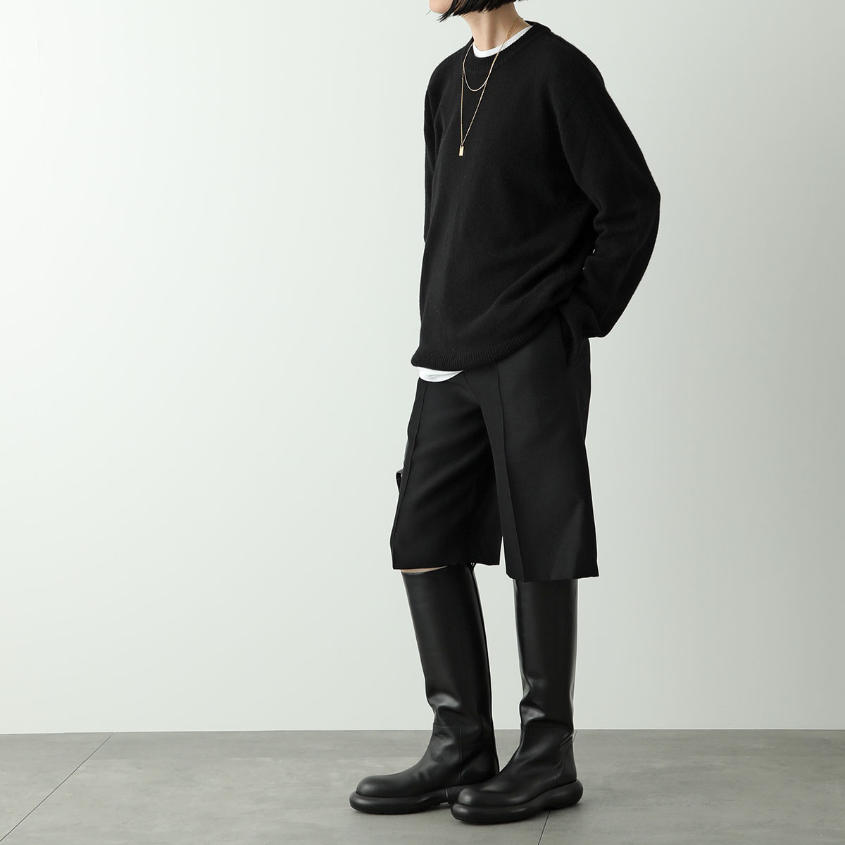 【美品】JIL SANDER ジルサンダー ロングブーツ 革×ファー BROWN JIL SANDER（ジルサンダー） ロングブーツ J15WW0030 PR425 レディース