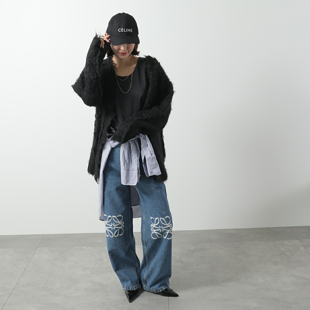 BLACK BASEBALL CAP IN COTTON | CELINE
