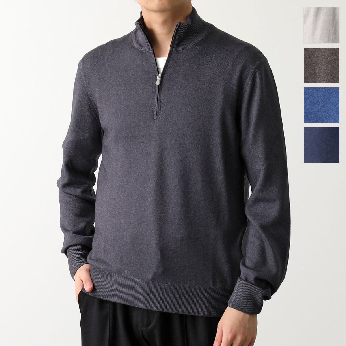 Gran Sasso ダブルジップニット Gran Sasso GRAN SASSO グランサッソ ジップアップニット 55144 14290