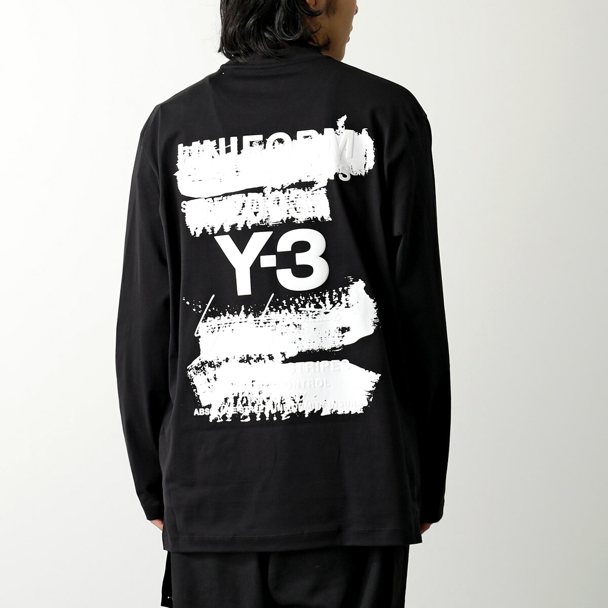 Y-3 ワイスリー ワンポイントデザイン ロンT 黒M Y-3 - L 新品 Y-3 オーバーサイズ ロゴ ロンT Tシャツ Y3