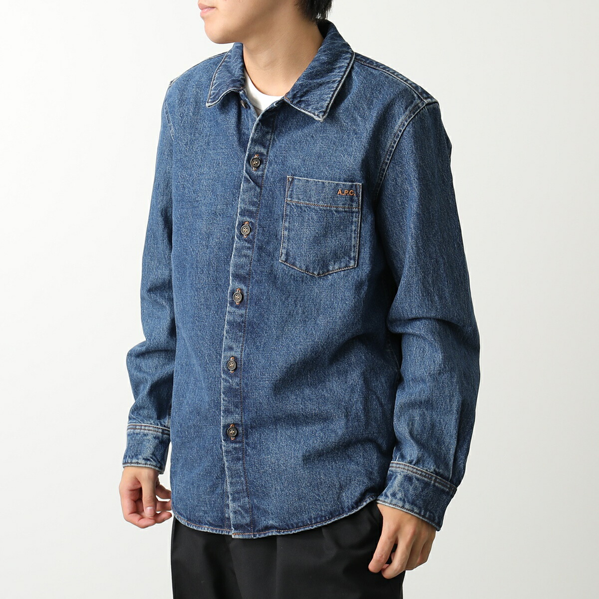 【楽天市場】APC A.P.C. アーペーセー デニムジャケット H02837 COGEI メンズ Gジャン ジーンズ デニムシャツ ロゴ刺繍