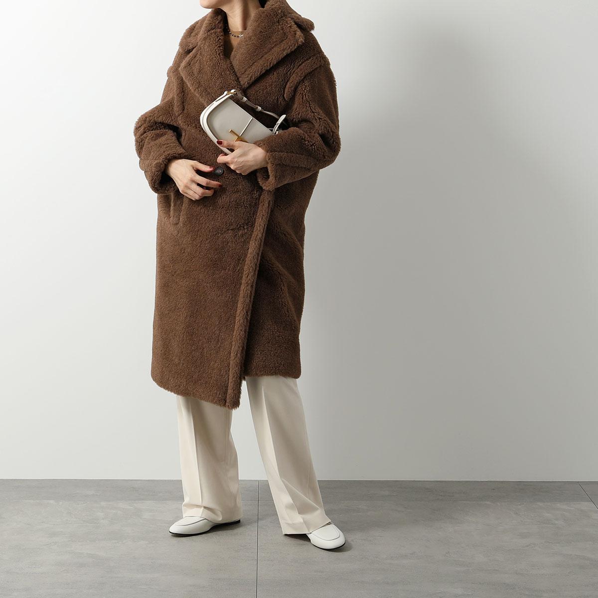 新春SALE対象】MAX MARA マックスマーラ テディベア オーバーサイズ コート TEDDY テディ NUEVO レディース アルパカ カシミヤ  シルク ファーコート カラー2色【po_sannn】【dc_kikaku】