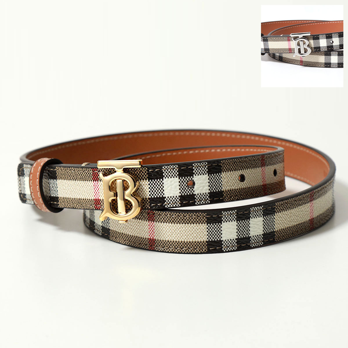 新品未使用　バーバリー　BURBERRY  ノバチェック　ベルト BURBERRY バーバリー ノバチェック ナイトロゴ PVC レザー ベルト