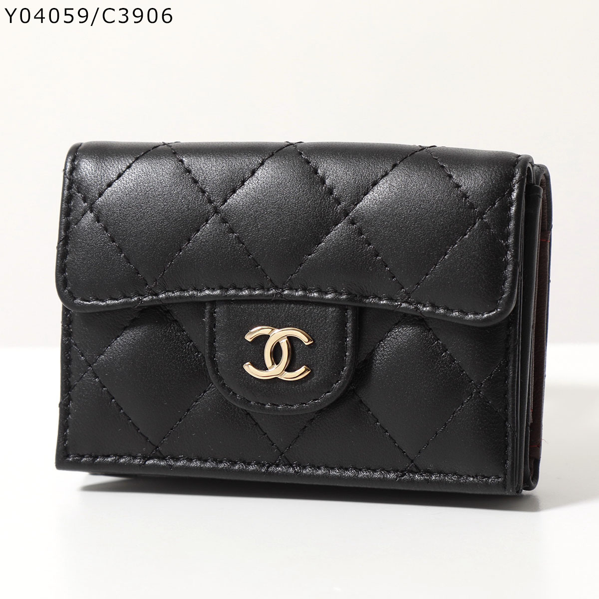 CHANEL シャネル 三つ折り財布 AP0230 B10583 Y33352 Y04059