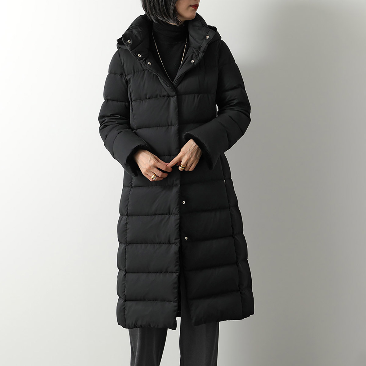 【楽天市場】HERNO ヘルノ ダウンコート ARENDELLE & LADY FAUX FUR PI001794D 12414 レディース ...