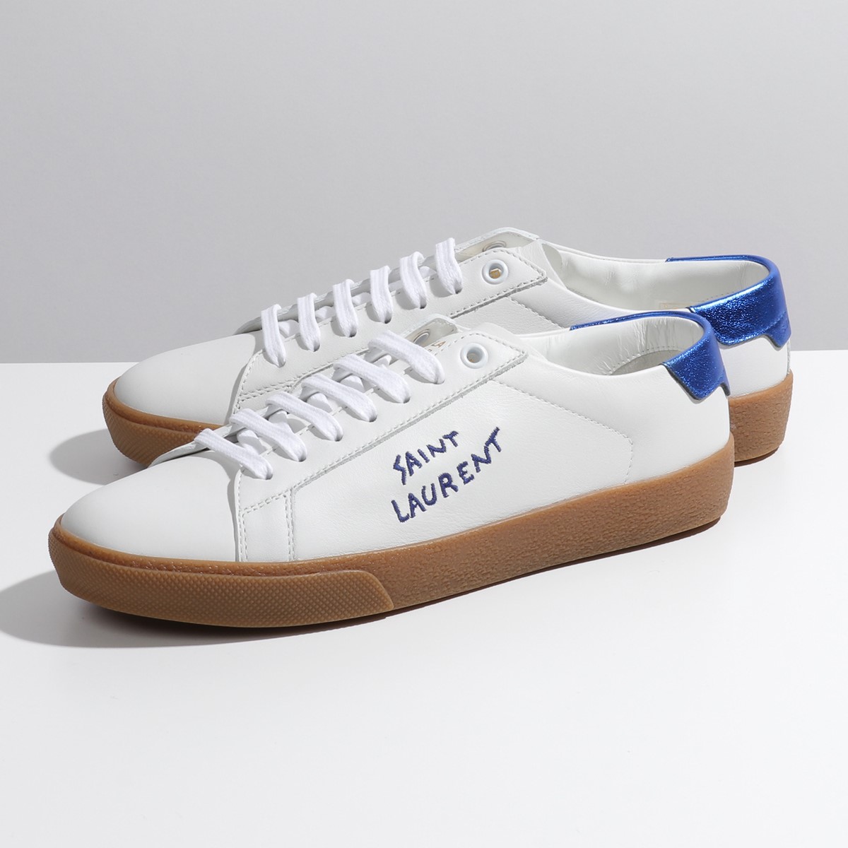期間限定 半額以下 1 000円offクーポン対象 4月1日限定 Saint Laurent サンローランパリ 0zs70 レザー ロゴ刺繍 ローカット スニーカー シューズ 9587 靴 レディース 受賞店舗 Stopinsectes Com