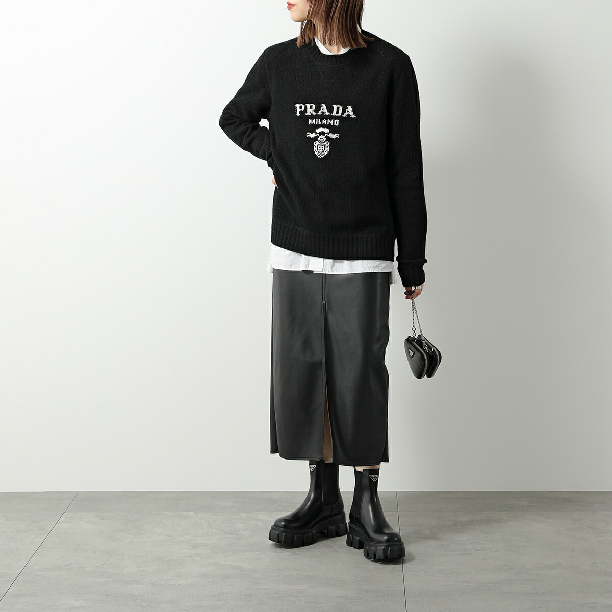 PRADA プラダ サイドゴアブーツ モノリス 1T256N B4L レディース