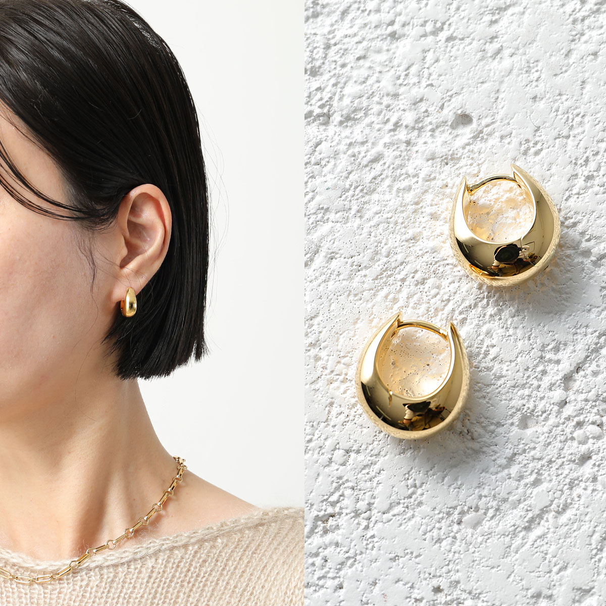 TOMWOOD トムウッド ピアス Ice Hoop Small Gold アイス フープ 100516 