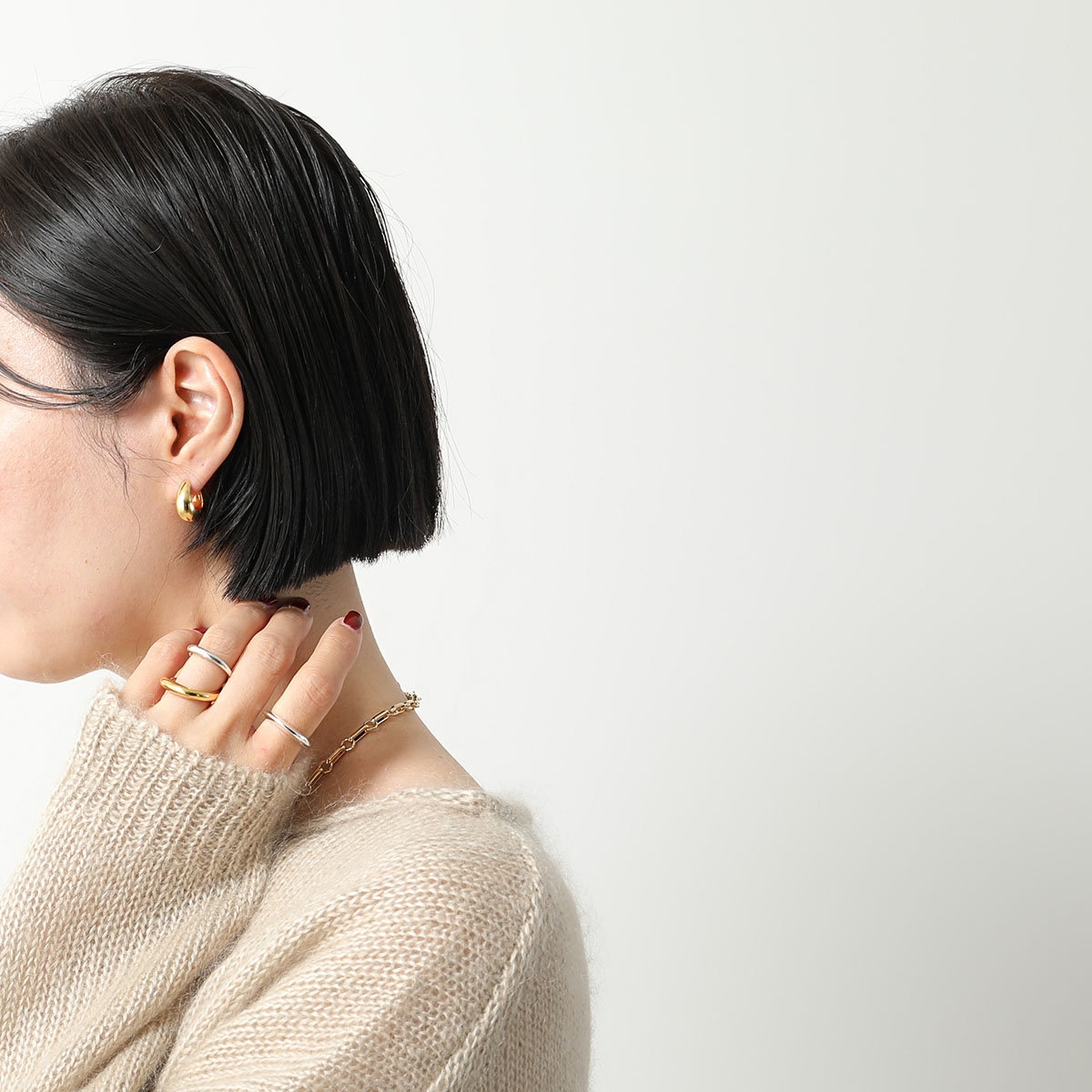 TOMWOOD トムウッド ピアス Ice Hoop Small Gold アイス フープ 100516 